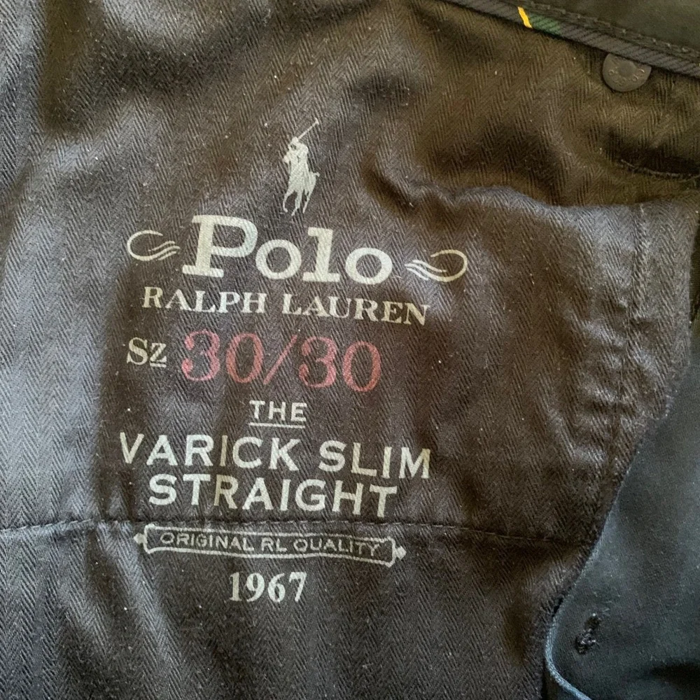 Polo Ralph Lauren‎ Varick Slim Straight Pants Mens 30x30 Black Stretch Chino
